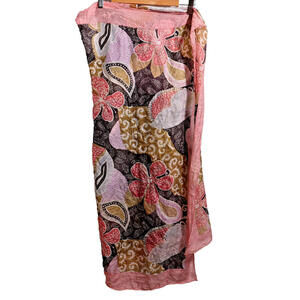 VTG‎ Silk Paisley Flowers Artsy Boho Whimsigoth Groovy Scarf Patchwork Hippie *